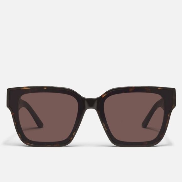 Quay Australia Drive In Square Sunglasses- Dark Tort Frame / Brown Lens main image 14